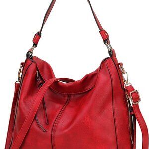 Hobo Bags for Women, Faux Leather Tote Purse Ladies Handbag Medium Shoulder Bags